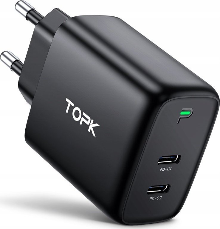 Ładowarka Topk Szybka Ładowarka sieciowa 2 x USB C PD 40W 1