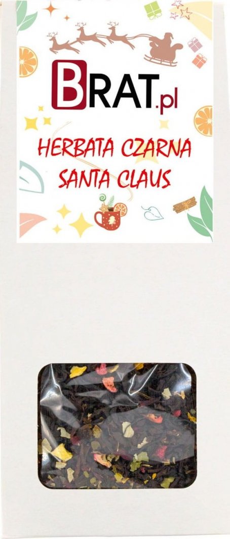 BRAT.PL ROZGRZEWAJĄCA Herbata czarna - Santa Claus 50g ESENCJA ŚWIĄT 1