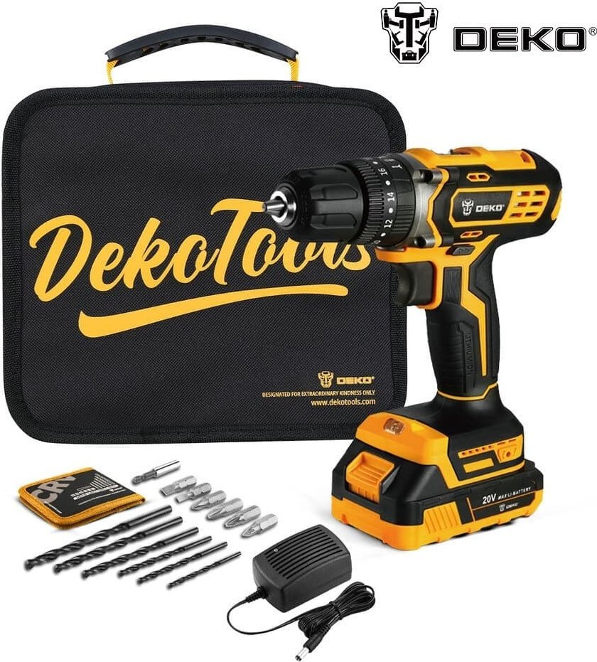 Deko DKCD20ID01-B10 20 V 1 x akumulator 2 Ah - Wiertarko-wkrętarka ...