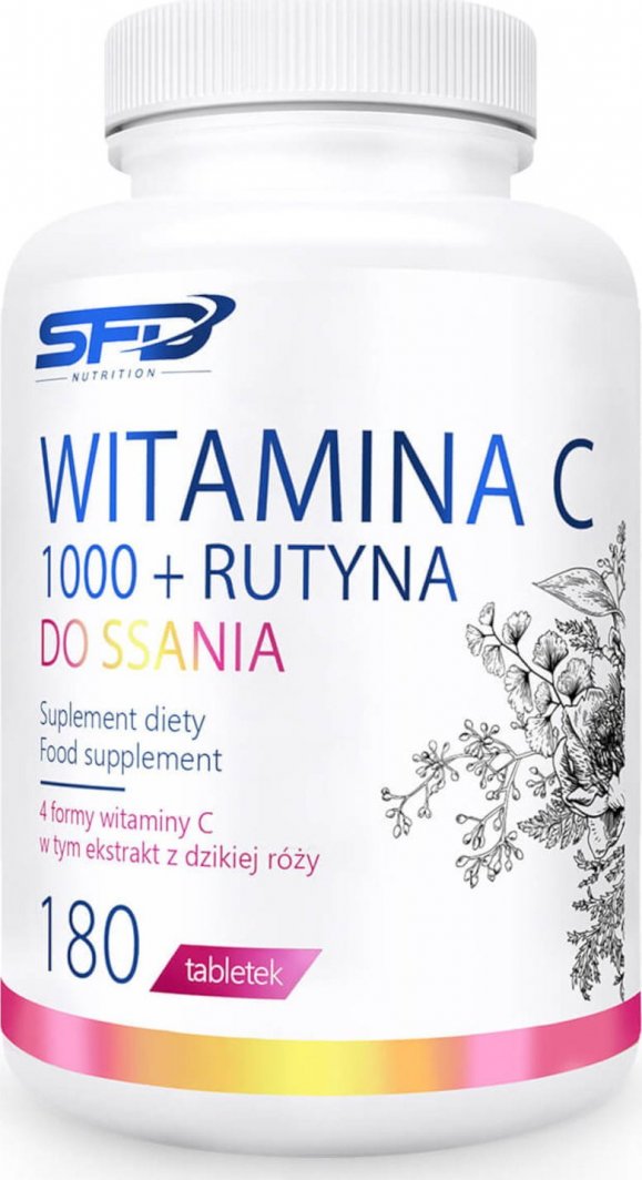 SFD Witamina C 1000 + Rutyna 180tab do ssania - SFD WSPOMAGA ODPORNOŚĆ ORGANIZMU 1