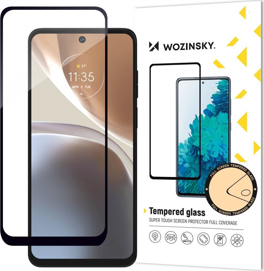 Wozinsky Wozinsky Full Glue Tempered Glass szkło hartowane Motorola Moto G32 9H na cały ekran z czarną ramką 1