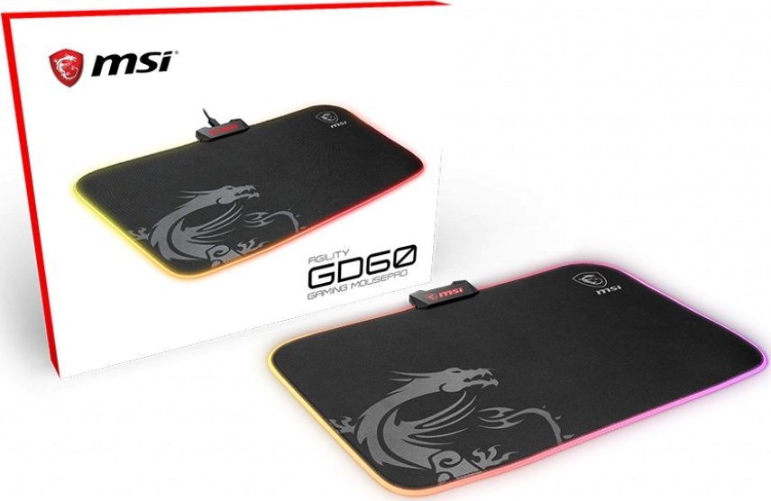 Podkładka MSI MSI AGILITY GD60 podkładka pod mysz Podkładka dla graczy Czarny, Szary 1