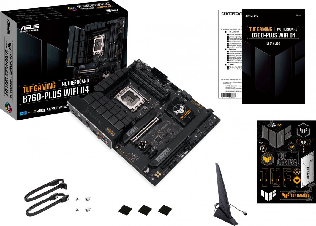 ASUS TUF GAMING B760-PLUS WIFI ジャンク品 Asus Płyta główna TUF Gaming B760-PLUS WIFI s1700 4DDR5 ATX