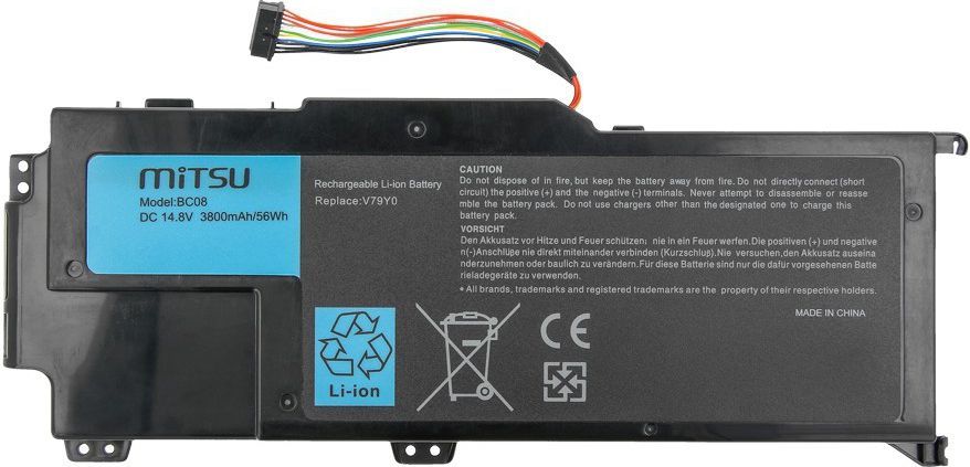 Bateria Mitsu do Dell XPS 14z, 3800 mAh, 14.8 V 1