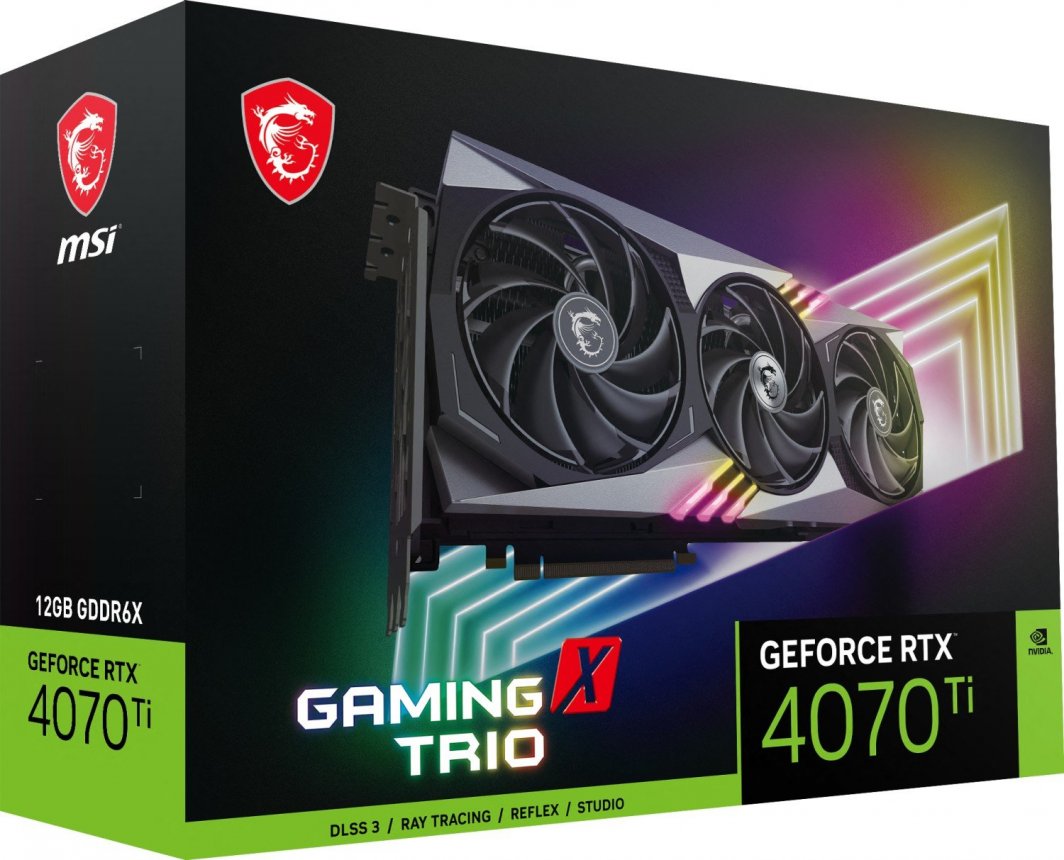 グラフィックボード・グラボ・ビデオカード MSI GEOFORCE RTX 4070 ti Gaming X Trio MSI GeForce RTX™ 4070 Ti GAMING X TRIO 12G