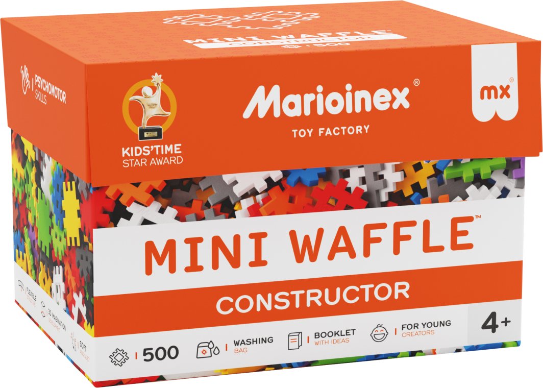 Marioinex Klocki Waffle mini 500 szt. Konstruktor w pudełku (902288) 1