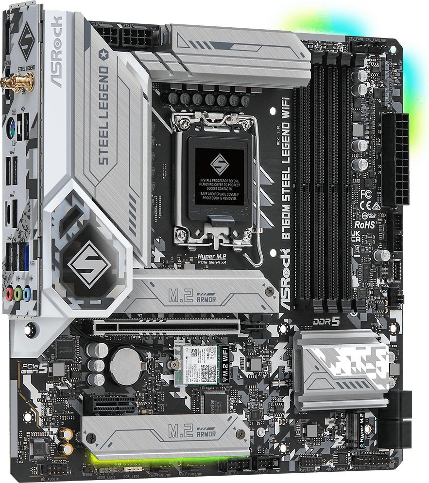 マザーボード ASRock B760M SteelLegend WIFI +DDR5 32GB ASRock > B760M Steel Legend WiFi