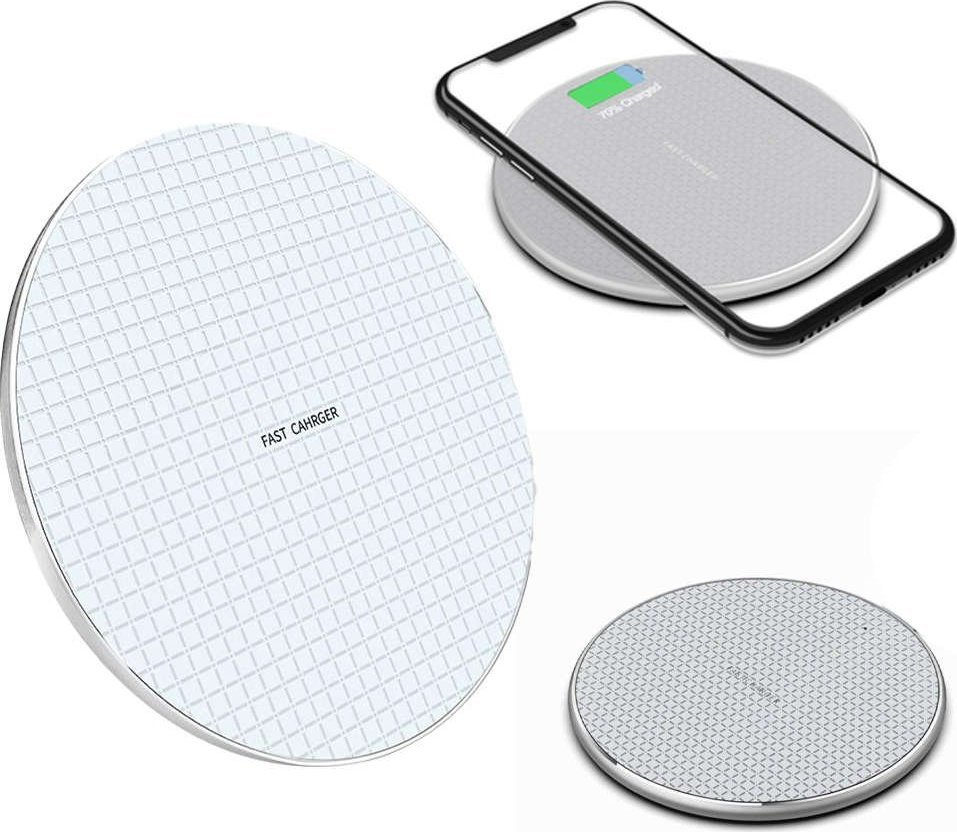 Ładowarka Alogy Ładowarka indukcyjna Qi Alogy bezprzewodowa szybka 15W do Apple AirPods iPhone 14 13 12 Biała + Ładowarka sieciowa 1