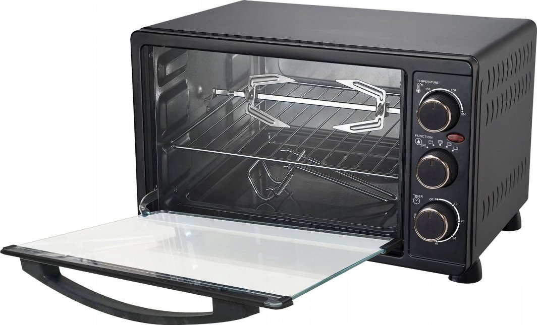Grill elektryczny TurboTronic Piekarnik elektryczny TurboTronic 23L termoobieg rożno grill 1500W Czarny 1