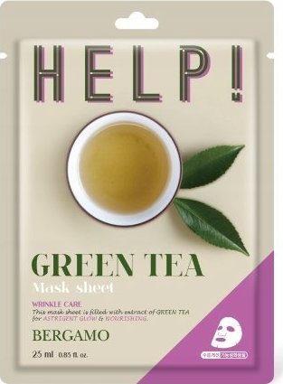 Bergamo BERGAMO HELP ! maseczka w płachcie zielona herbata 25 ml 1