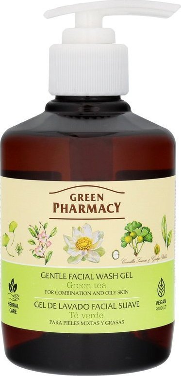 Green Pharmacy Green Pharmacy Żel do mycia twarzy z Zieloną Herbatą - dla cery mieszanej i tłustej 270ml 1