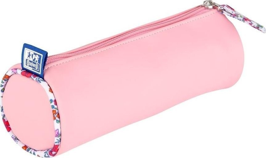 Piórnik Oxford Piórnik tuba Floral Pastel jasnoróżowy OXFORD 1