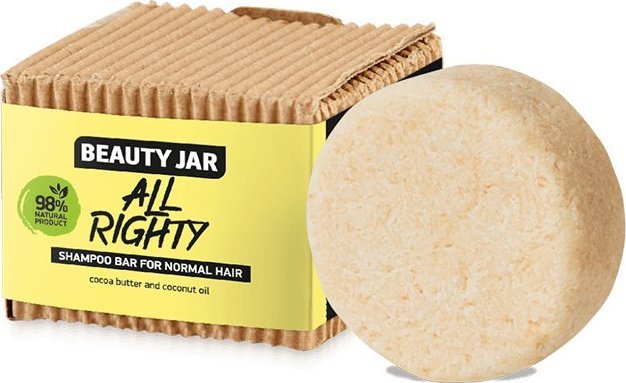 Beauty Jar Szampon do włosów normalnych z olejem kokosowym i kakao Beauty Jar Hair Care All Righty Shampoo (65 g) 1