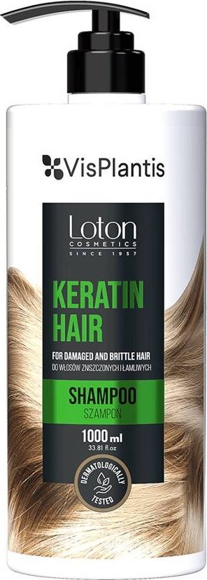 Vis Plantis Vis Plantis Loton Szampon z keratyną do włosów zniszczonych i łamliwych - Keratin Hair 1000ml 1