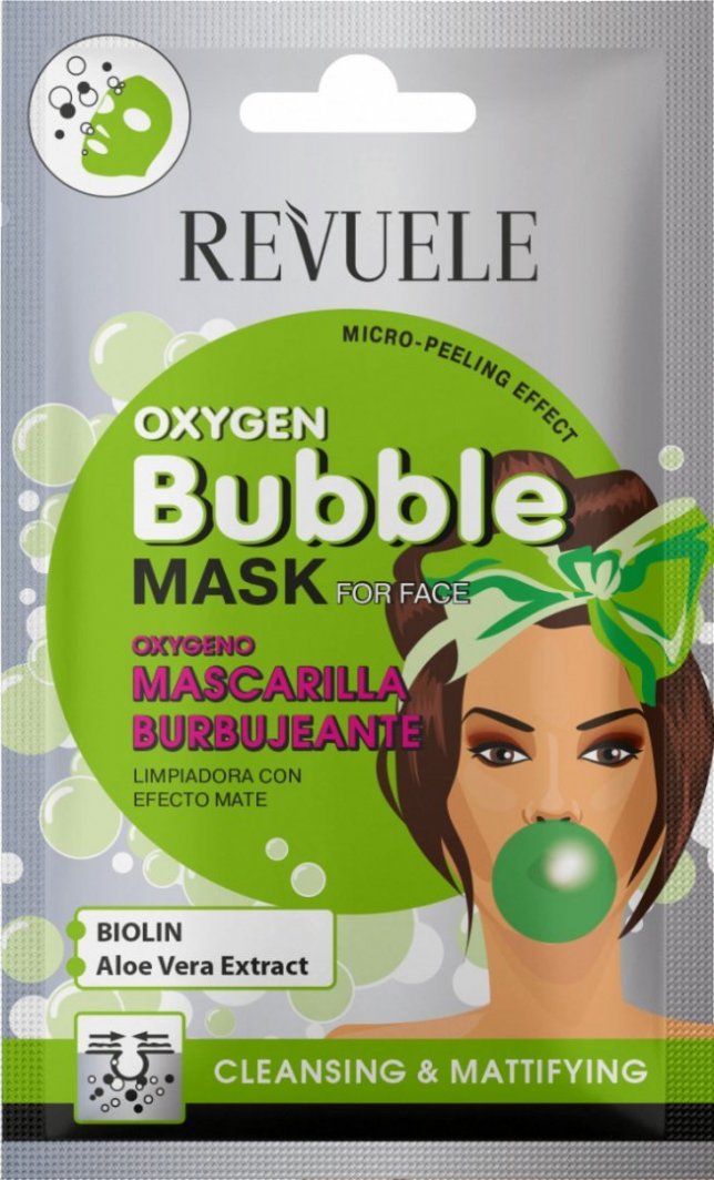 Revuele Maseczka oczyszczająca do twarzy z efektem matującym / Revuele Cleansing Oxygen Bubble Mask (15 ml) 1
