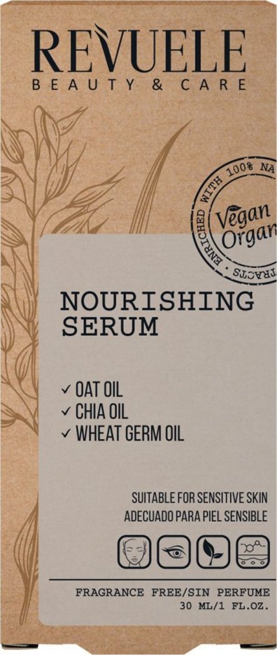 Revuele Odżywcze serum do twarzy / Revuele Vegan & Organic Nourishing Serum (30 ml) 1
