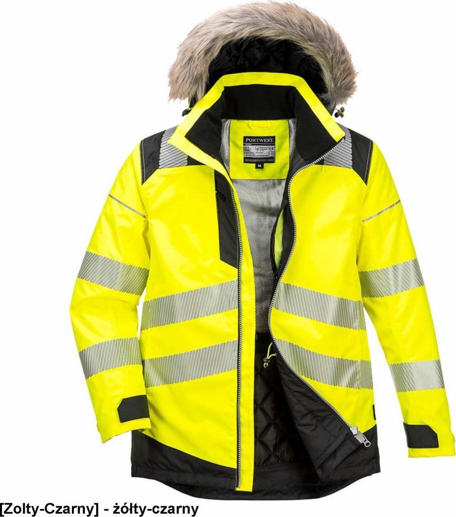 Portwest PW369 - Zimowa kurtka ostrzegawcza PW3 - żółty-czarny 4XL 1