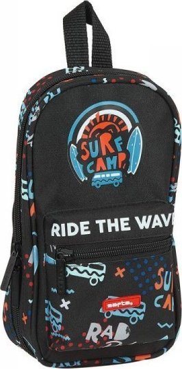 Piórnik Safta Piórnik w kształcie Plecaka Surf Camp Safta Czarny Pomarańczowy Jasnoniebieski 1