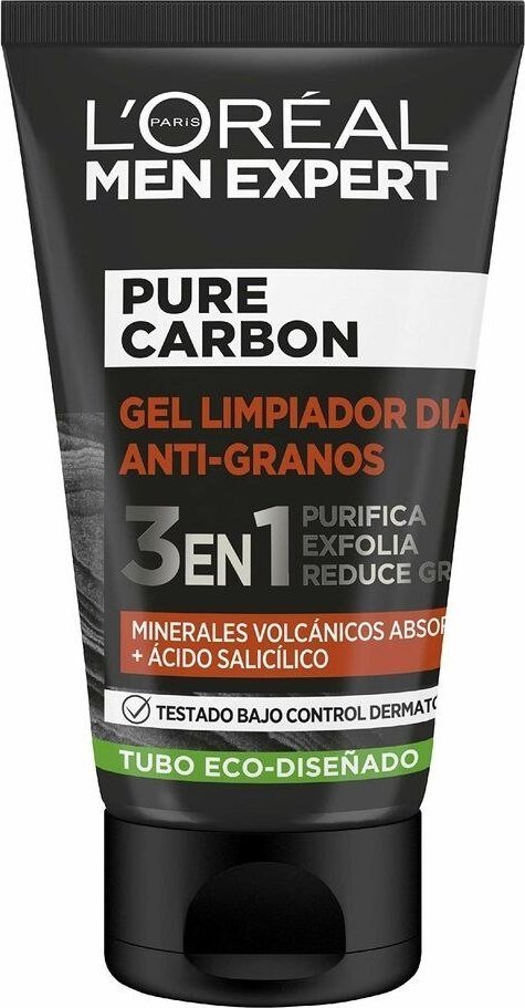 L OREAL Peeling do twarzy L'Oreal Make Up Men Expert Pure Carbon Przeciwtrądzikowy 3 w 1 (100 ml) 1