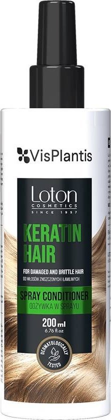 Vis Plantis Vis Plantis Loton Odżywka w sprayu z keratyną do włosów zniszczonych i łamliwych - Keratin Hair 200ml 1