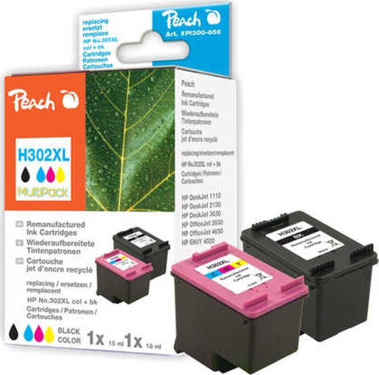 Tusz Peach Druckkopf Peach SparPack HP No. 302XL Comp. - PI300-659 1