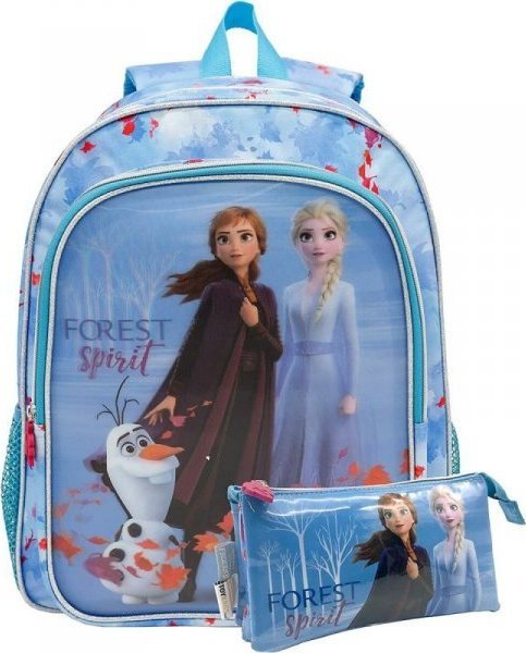 Frozen Set Frozen Liliowy Jasnoniebieski Plecak szkolny Piórnik Potrójny 1