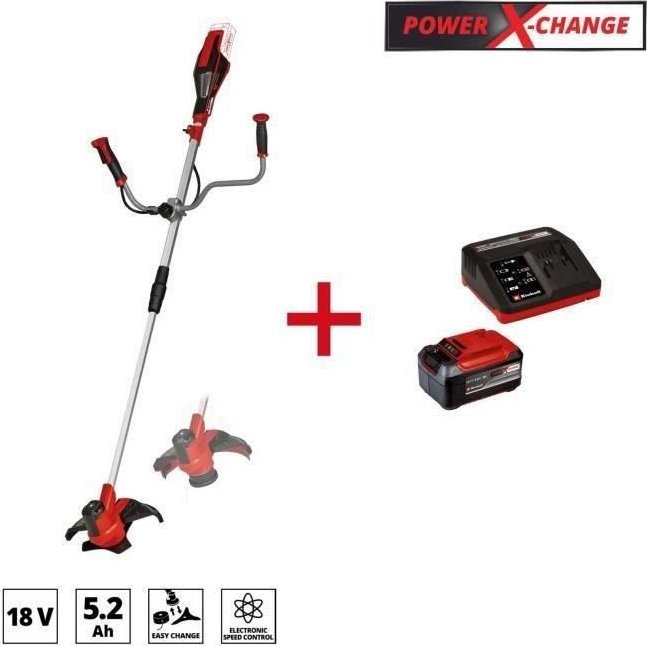 Einhell Kosa spalinowa AGILLO 18/100 + Zestaw startowy 5,2 Ah - Power X-Change 1