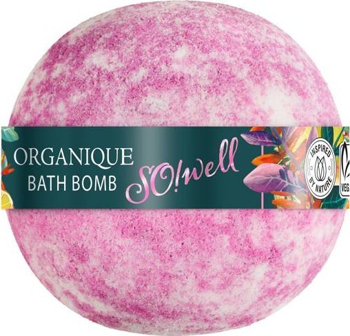 Organique ORGANIQUE So!Well Musująca Kula do kąpieli - różowa 170g 1