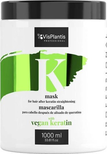 Vis Plantis Vis Plantis Professional Maska do włosów po keratynowym prostowaniu - Vegan Keratin 1000ml 1