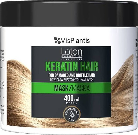 Vis Plantis Vis Plantis Loton Maska z keratyną do włosów zniszczonych i łamliwych - Keratin Hair 400ml 1