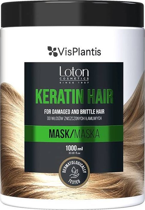 Vis Plantis Vis Plantis Loton Maska z keratyną do włosów zniszczonych i łamliwych - Keratin Hair 1000ml 1