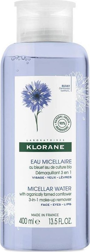 Klorane Cornflower Micellar Water woda micelarna z ekologicznym chabrem 400ml 1