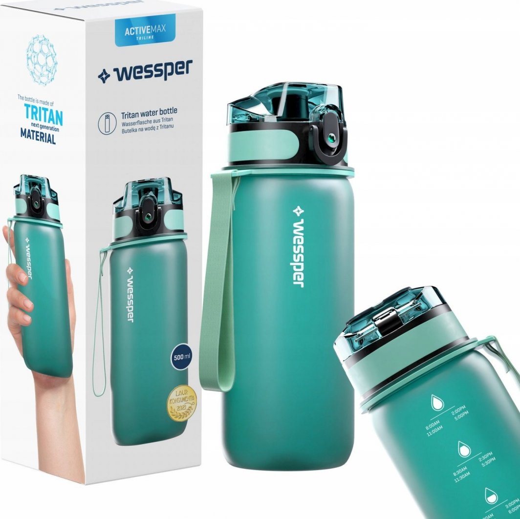 Wessper BUTELKA DO WODY MOTYWACYJNA 0,5L POD CHOINKĘ 1