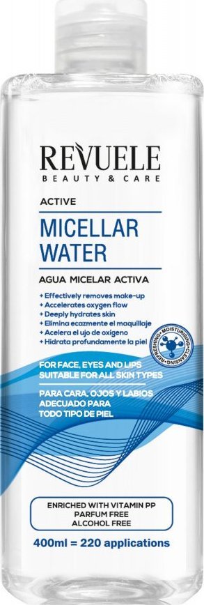 Revuele Revuele Active Micellar Water / Aktywny płyn micelarny do twarzy, oczu i ust (400 ml) 1