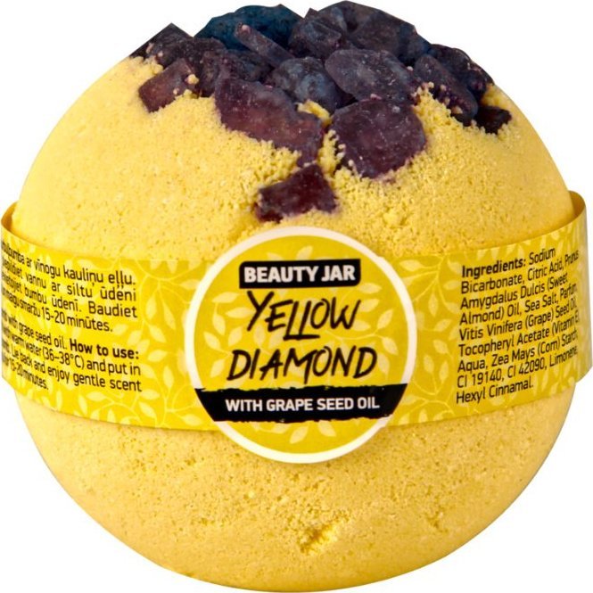 Beauty Jar Musująca kula do kąpieli z olejem z pestek winogron Beauty Jar With Grape Seed Oil Natural Bath Bomb (150 g) 1