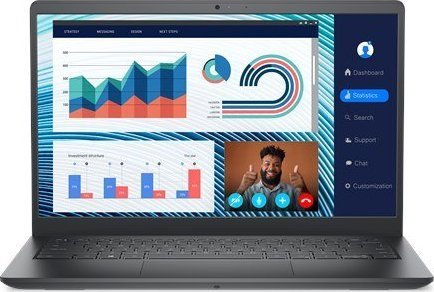 Laptop Dell Dell Vostro 14 3420 Black, 14 ", WVA, FHD, 1920 x 1080, Anti-glare, Intel Core i7, i7-1255U, 16 GB, DDR4, SSD 512 GB, Intel Iris 1
