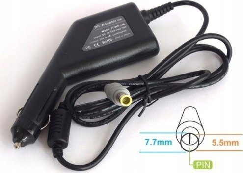Zasilacz do laptopa Energy4U Energy4U CA21 20V / 4.5A (7.7x5.5mm + PIN) 90W, zasilacz samochodowy do notebooka IBM / Lenovo 1