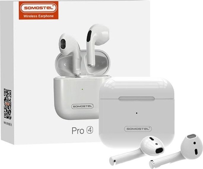 Słuchawki Somostel SOMOSTEL SŁUCHAWKI DOUSZNE BLUETOOTH ANC REDUKCJA SZUMÓW CVC PRO4 TWS WHITE 1