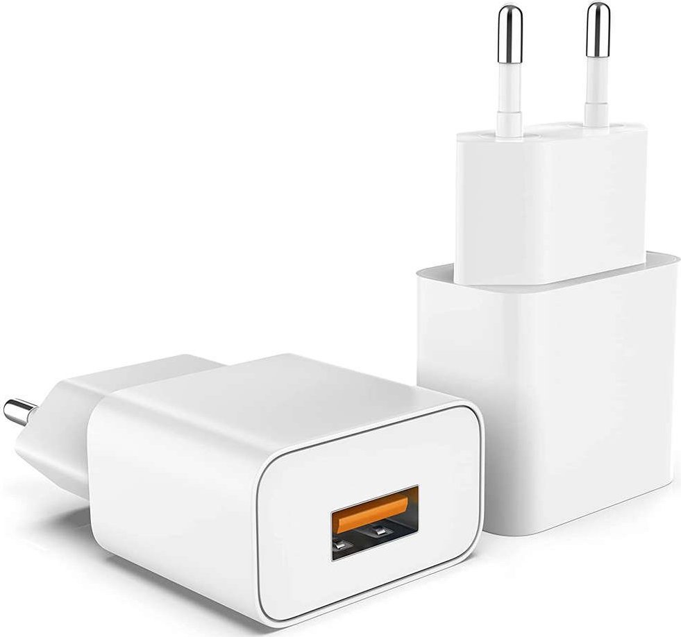 Ładowarka 4kom.pl Ładowarka sieciowa USB 2.4A 2400mAh 12W Single Fast Charger Biała 1