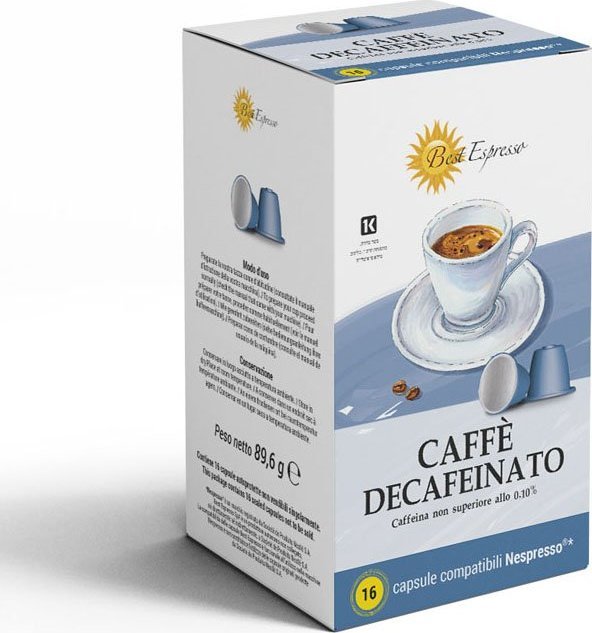 Best Espresso S.p.A. Kapsułki do Nespresso* 16 szt. DECAFFEINATO - bezkofeinowa - Best Espresso 1