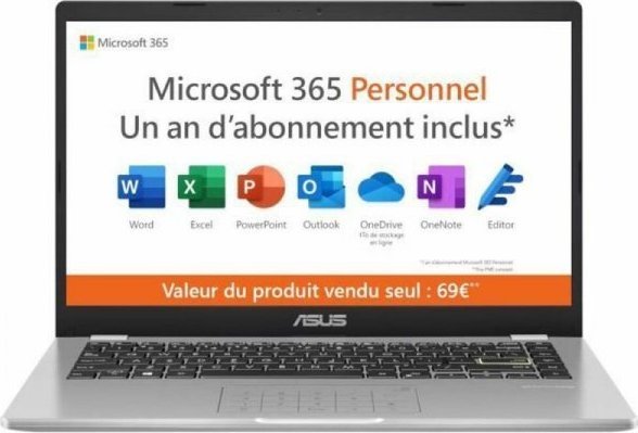 Laptop Asus Notebook Asus E410MA-BV1804WS Intel Pentium N5030 128 GB 14" 4 GB RAM AZERTY AZERTY 1
