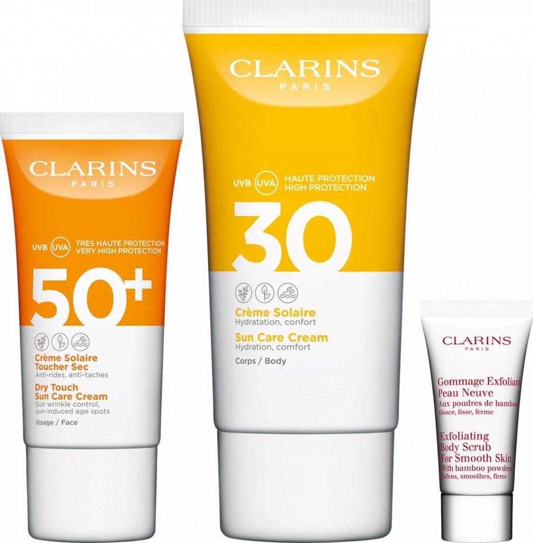 Clarins CLARINS SET (DRY TOUCH CREAM SPF 50+ 30ML, SUN CREAM SPF 30 75 ...