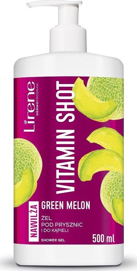 Lirene Lirene Vitamin Shot żel pod prysznic i do kąpieli Green Melon 500ml 1