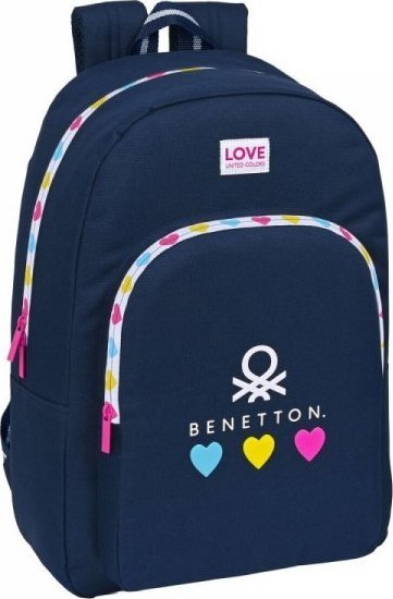 Benetton Plecak szkolny Benetton Love Granatowy (30 x 46 x 14 cm) 1