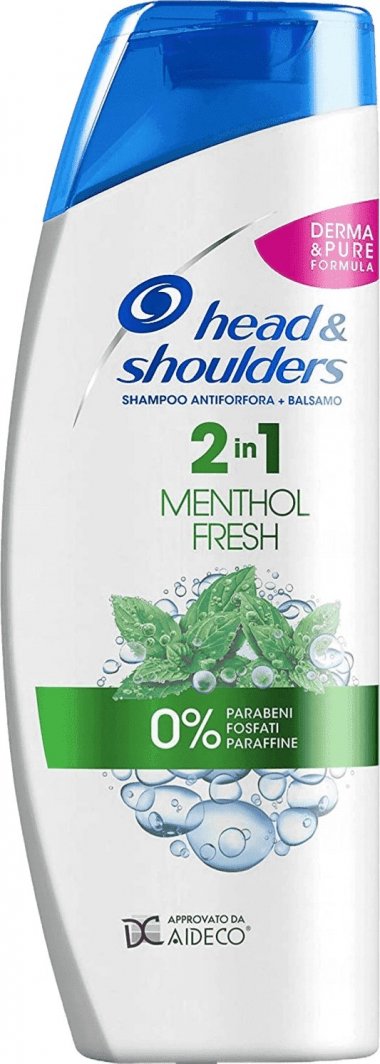 head & shoulders Head&Shoulders Menthol 2w1 Odświeżający Miętowy Szampon do Włosów 360ML 1