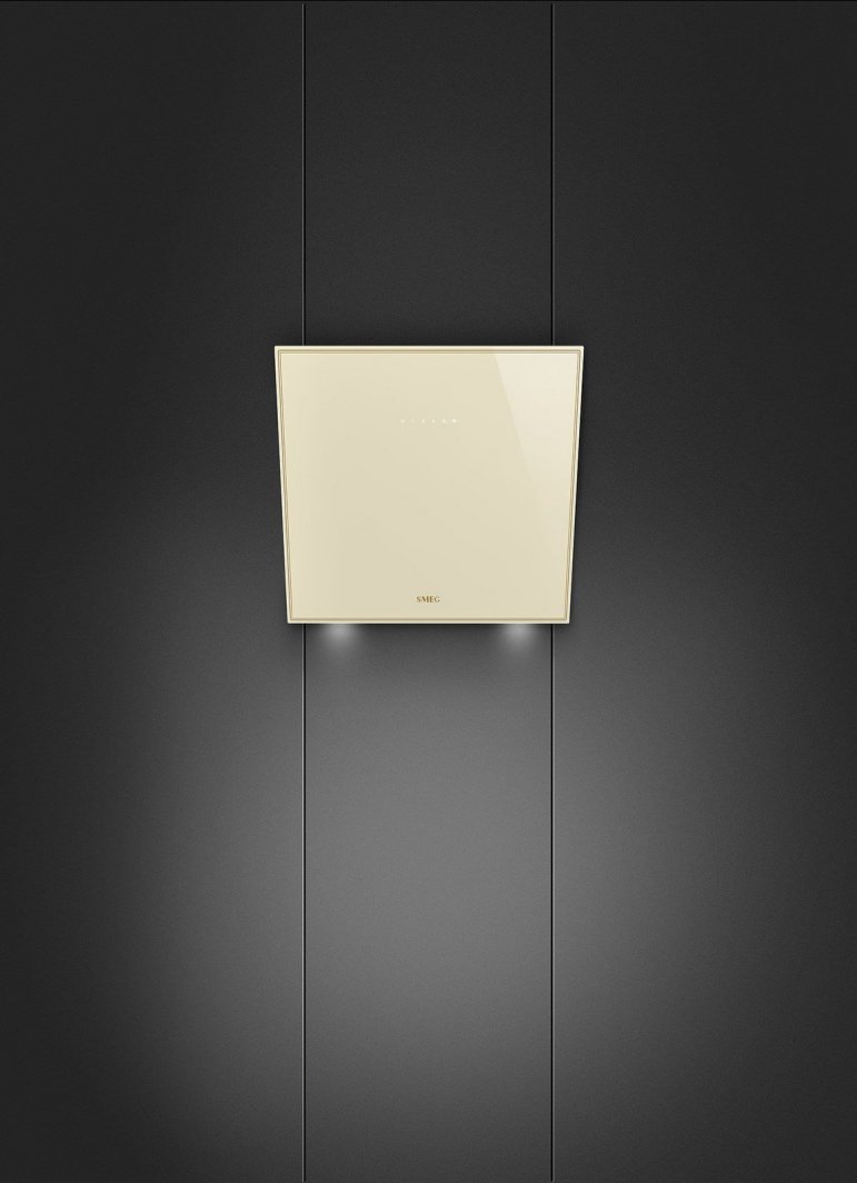 Okap Smeg NAS RTV AGD Okap przyścienny SMEG KV26P 60cm Kremowe szkło 1