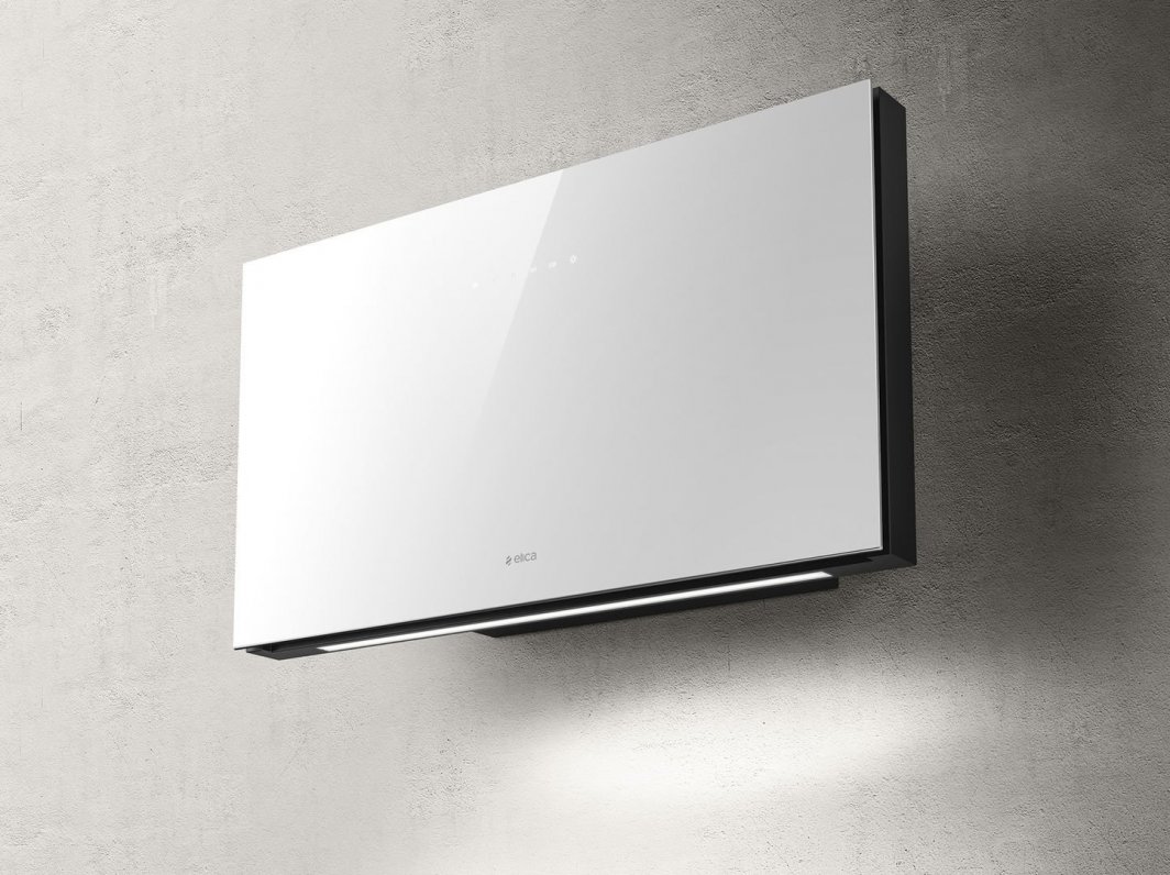 Okap Elica NAS RTV AGD Okap naścienny Elica PLAT WH/F/80 Białe szkło LED 1