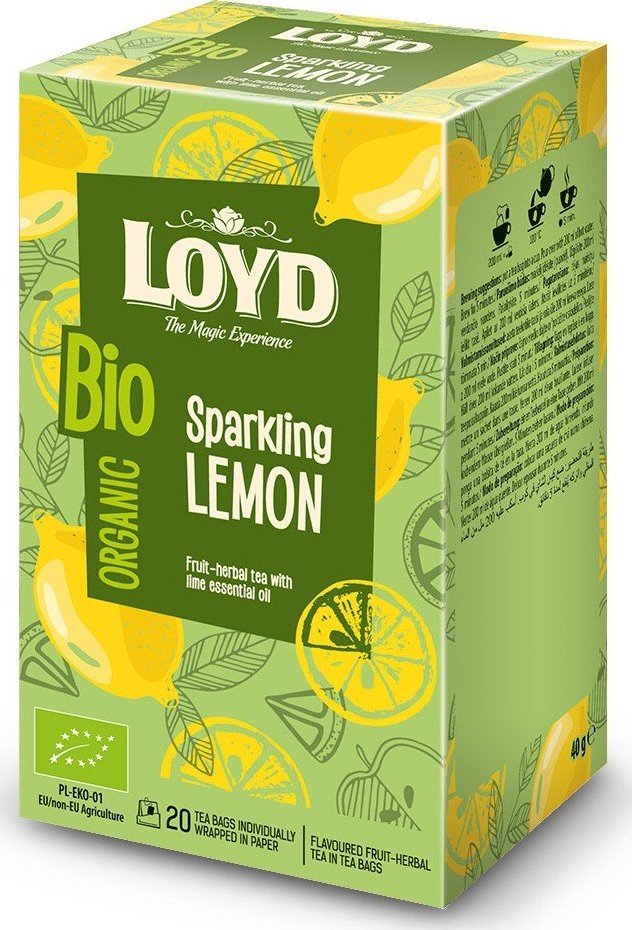LOYD Herbatka LOYD BIO Organic Sparkling Lemon 20 torebek 1