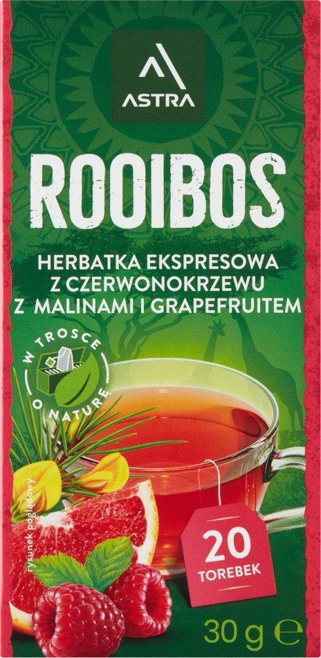 Astra ASTRA Rooibos Malina Grapefruit herbata 20 sztuk 1