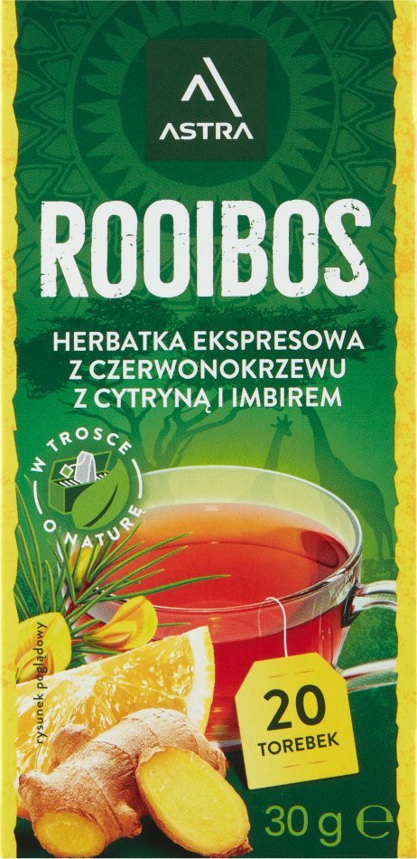 Astra ASTRA Rooibos z Cytryną i Imbirem herbata 20 sztuk 1
